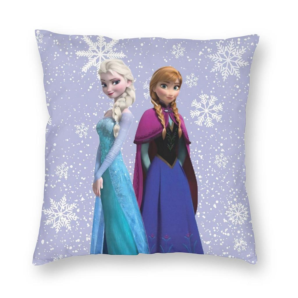Elsa and Anna Frozen Pillowcase Double-sided Printing Polyester Cushion Cover Decorations  Throw Pillow Case Cover Home Zipper