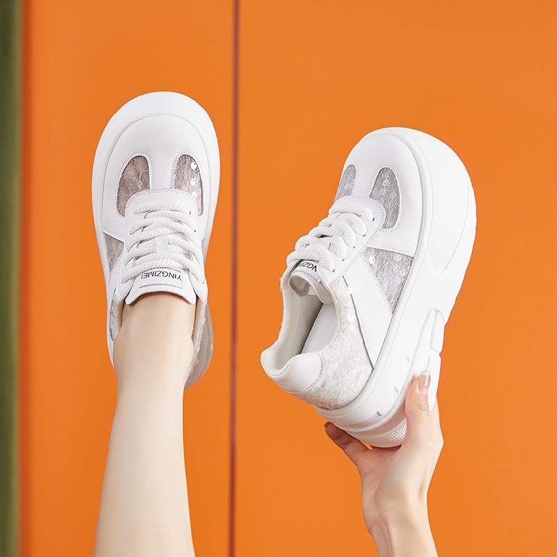 Platform-soled German training shoes women's 2025 summer new hollow mesh shoes fashionable versatile breathable sandals inner height-increasing w