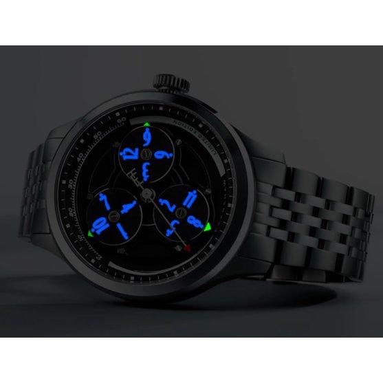 Earnshaw Automatic Wandering Hour Skeleton ES-8304-11 Wrist Watch