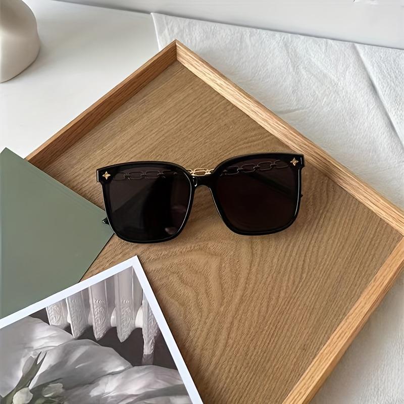 Square Metal Frame Decorative Eyeglasses New Fashion Big Frame Korean Version Anti-Reflective Lens Round Face Slimming for Women