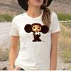 Russian Cartoon Cheburashka Graphic Tshirts Gena The Crocodile Birthday Gift T Shirt Women Kaw