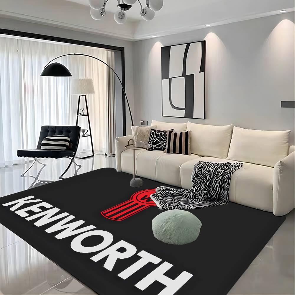 K-Kenworth Truck Logo Entrance Door Mat Washable Non-Slip Living Room Sofa Chairs Area Mat Kitchen Welcome Doormat
