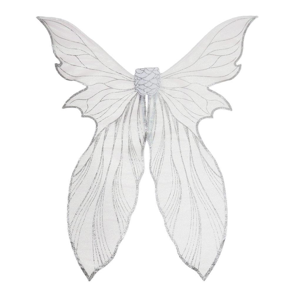 

Mermaid Fairy Wings With Stickers Butterfly Costume Wings Magical Dress Up Wings for Women Girls 1pc Silver