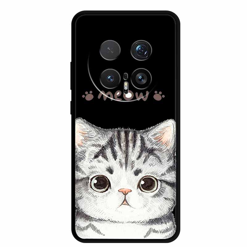 Cartoon Case For Honor Magic8 Pro 5G Case Black Silicone TPU Soft Back Cover For Honor Magic8Pro 2025 Case Shockproof Funda Para
