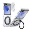 Case for Samsung Z Flip 7 6 5 4 3 Wireless Charging Magnetic 360° Rotating Stand Transparent Protective Case Full Coverage