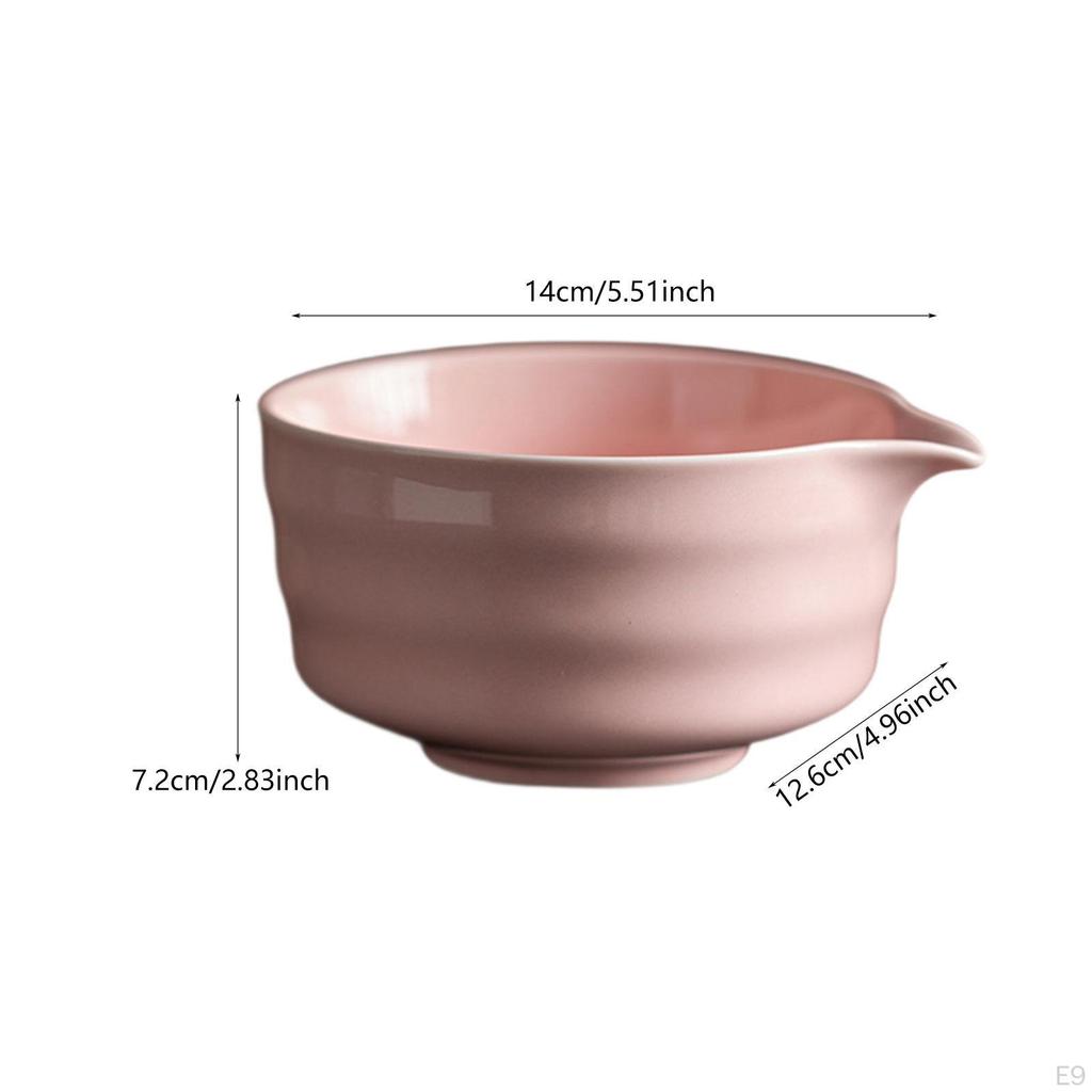 Ceramic Matcha Bowl with Spout Accessories for Home Kitchen Dining Room