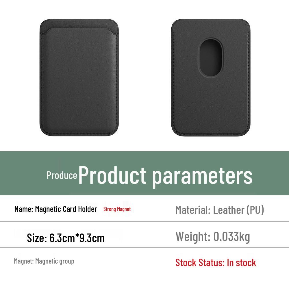 iPhone Magnetic PU Leather Card Holder for iPhone 13, 14 Pro Max, 6, 5, 17, MagSafe Compatible Sleeve
