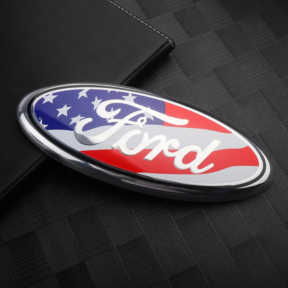 

Car Sticker Hot For Ford New Non-destructive Car Front Grille Badges Trunk Cover Decal Sticker For Ford Fiesta ST Fusion Explore 11.5x4.5cm