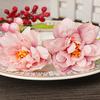Artificial Flower Napkin Ring Rustic Floral Napkin Holder with Faux Berries Elegant Farmhouse Napkin Rings for Dining Table Decor Weddings