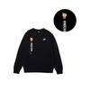 Nike Cartoon Embroidered Versatile Solid Color Letter Logo Round Neck Long Sleeve Sweatshirt Unisex Sweatshirt Black BV2667-010(TEAM702-010-32)