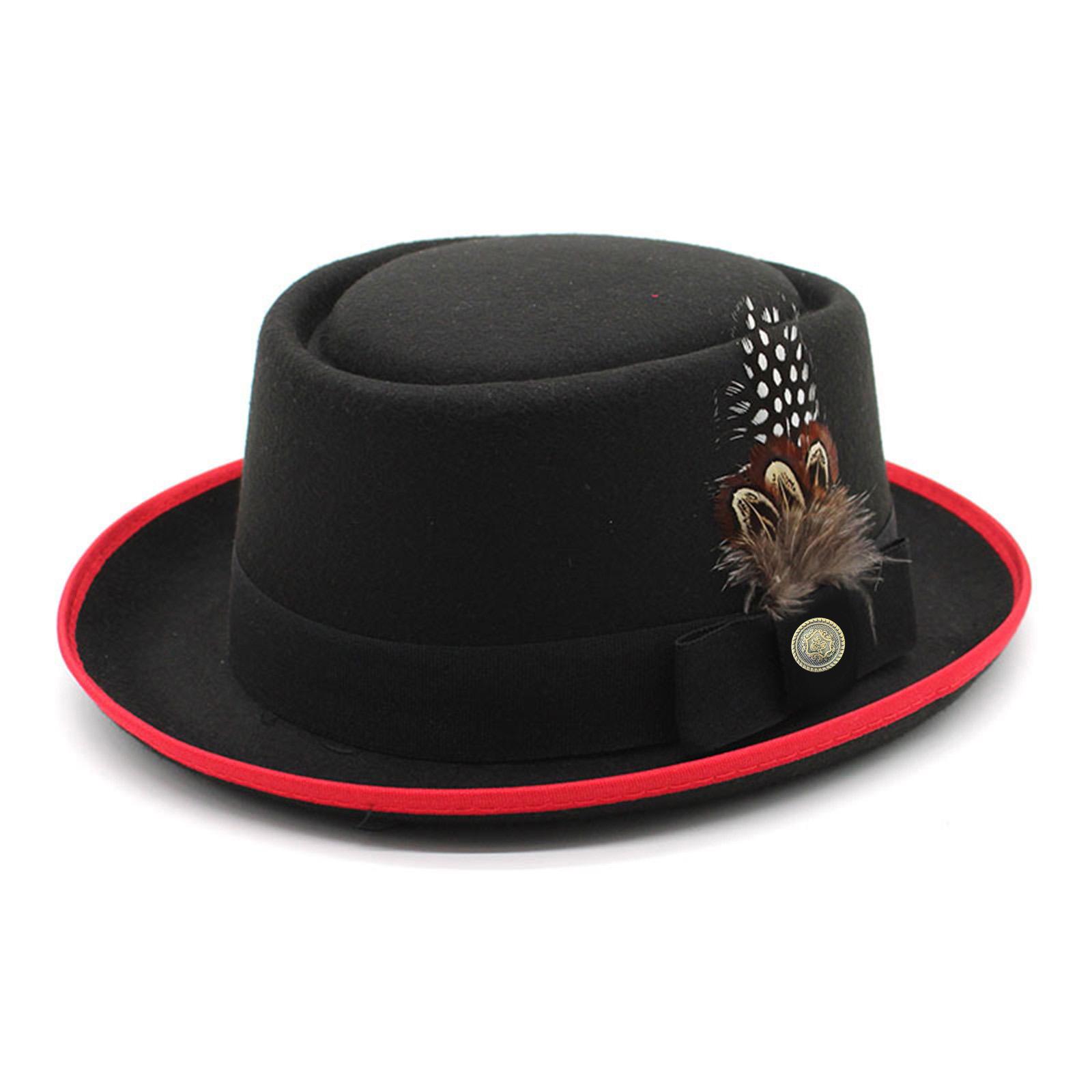 

Fashionable Versatile Spring And Felts Top Hat, British Street Dance Jazz Hat One Size