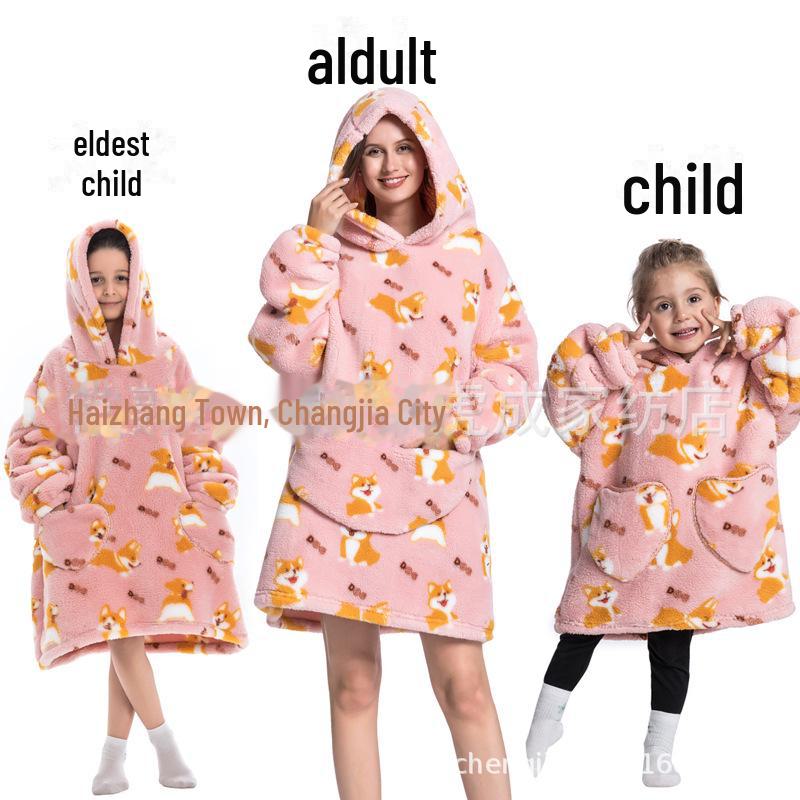 Pijama infantil de veludo de algodão com desenho animado - 140 cm, quente e confortável para o outono e inverno.