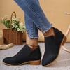 Europejskie i amerykańskie duże rozmiary krótkie rurki gruby obcas buty Martin damskie jesienno-zimowe szpiczaste tylny zamek frędzle cienkie gołe botki