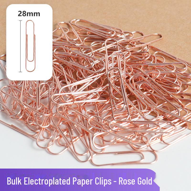 

Металлические скрепки цвета розового золота - многофункциональные офисные принадлежности и закладки