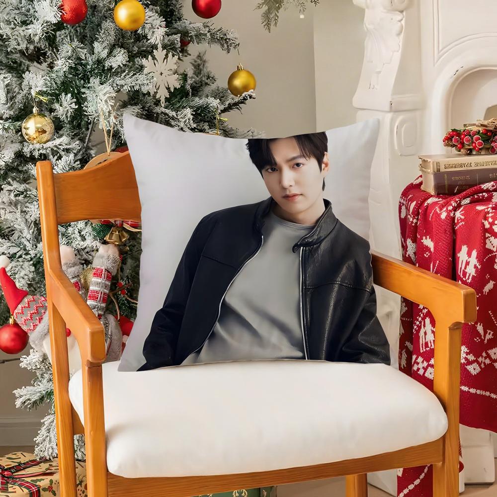 Handsome Star LLee Minho Popular Pillow Case Silky Short Plush With Invisible Zipper Dustproof Sofa Cushion Cover