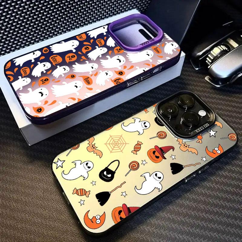 Halloween Happy Ghost Coque For Apple iPhone 17 Air 16e 16 14 15 13 11 Pro Max 15 Plus 12 17 ProMax Shockproof Case Phone Cover