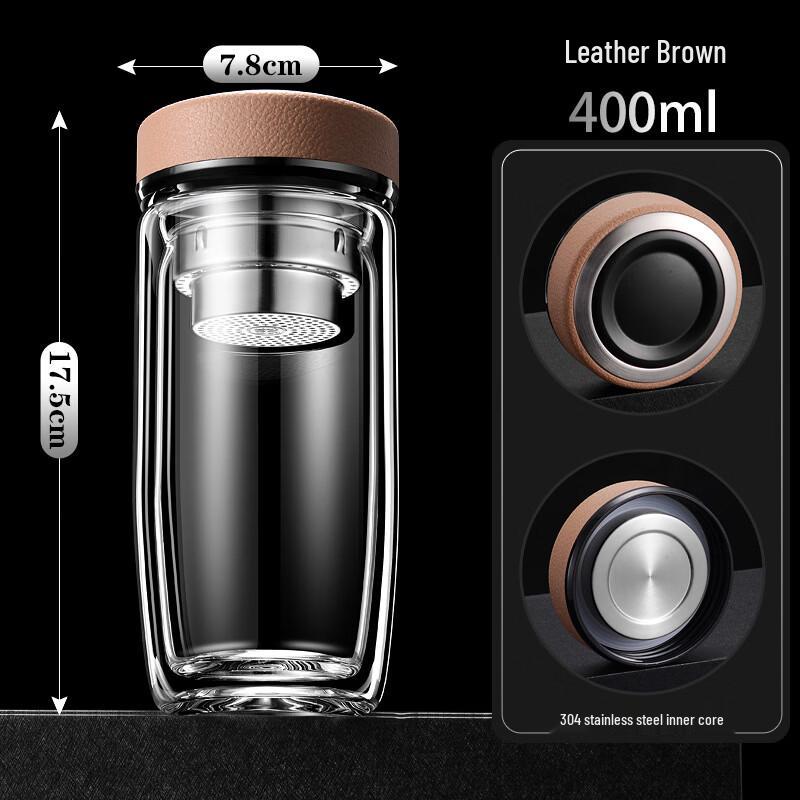 Insulated Borosilicate Glass Tea Mug