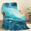 Dark Blue Marble Blanket Soft Throw Blanket for Home Bedroom Bed Sofa Picnic Travel Office Rest Cover Blanket Gift