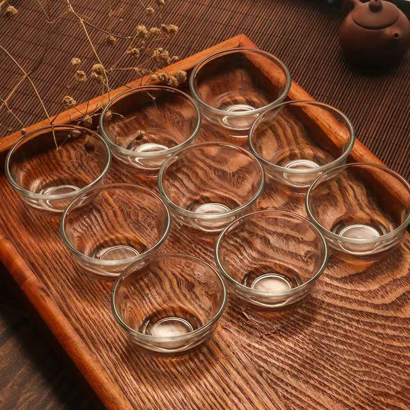 Heat Resistant Glass Tea Cup Set Transparent Kung Fu Tea Set Chinese Bowls Porcelain Mug Glass Vintage Cups Cups and Mugs Bowl
