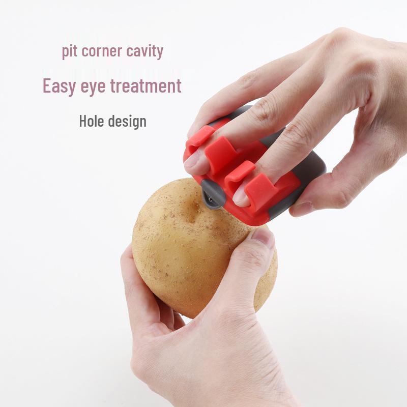 Pelapatate Creativo da Dito in Acciaio Inossidabile: Coltello Multifunzione per Frutta e Melone