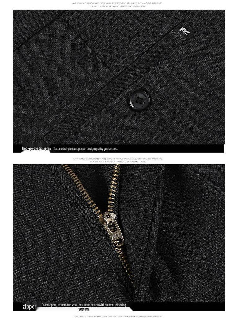 Premium Winter Fleece-Lined High Waist Straight-Leg Pants for Middle-Aged & Elderly Men - Warm, Loose, Casual Wear