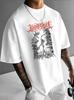 ZX Sommer Death Metal Stil Gedrucktes Herren Freizeit T-Shirt Sommer Herren Rundhals Kurzarm T-Shirt