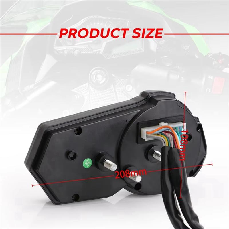 Universal 1200RPM Motorcycle Odometer Tachometer UTV LCD Digital Speedometer Gauge For 2,4 Cylinders N1-6-A02G