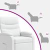 Recliner Chair White Faux Leather