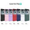 Matte Wrist Strap Hinge Full Protection Hard Case for Samsung Galaxy Z Flip 7 FE / 6 Folding Wristband Cover With Tempered Glass