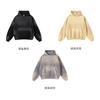 Unisex Oversized Hooded Sweatshirt 360g Washed Distressed Gradient Spray-Dyed Streetwear Winter