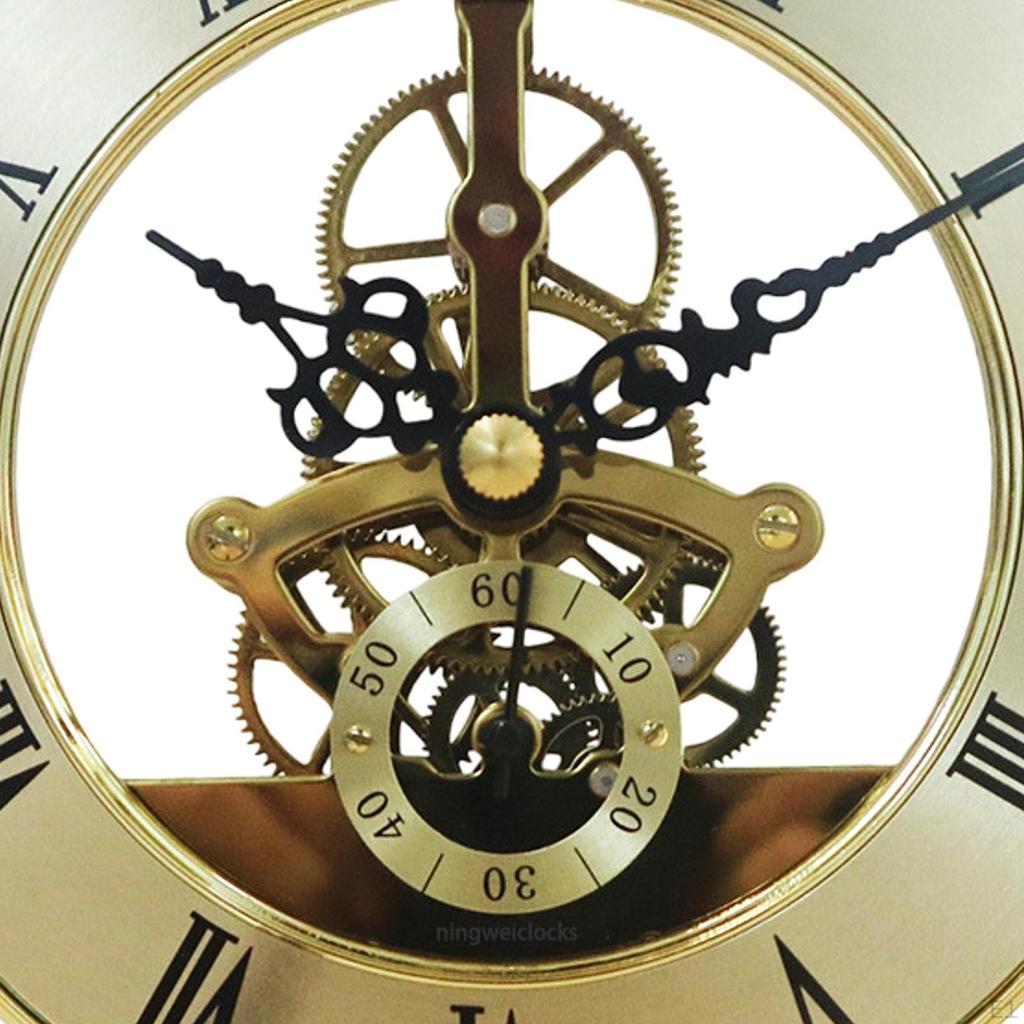 Round Clock Insert 12.6cm Retro Quiet Roman Numeral DIY Crafts Inlaid Head Gallbladder for