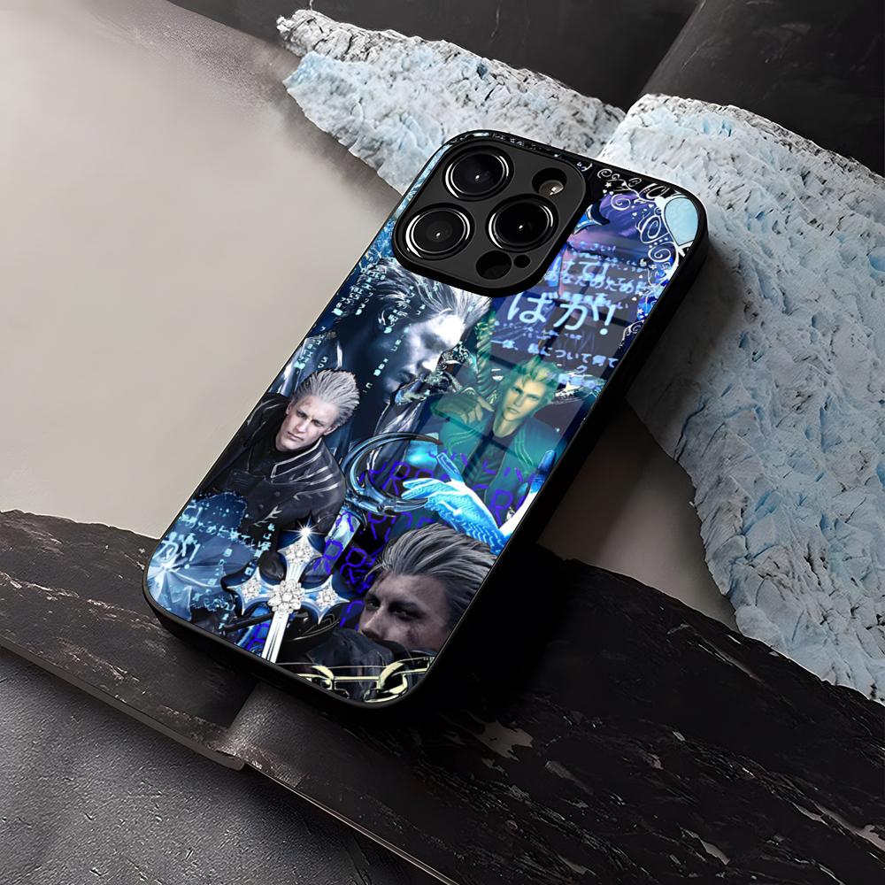 

D-Devil May Cry DMC Phone Case Tempered Glass For IPhone 16 17 13 14 12 15 11 Pro Max Plus Mini X XR SE2020 Coque iPhone 13 Pro