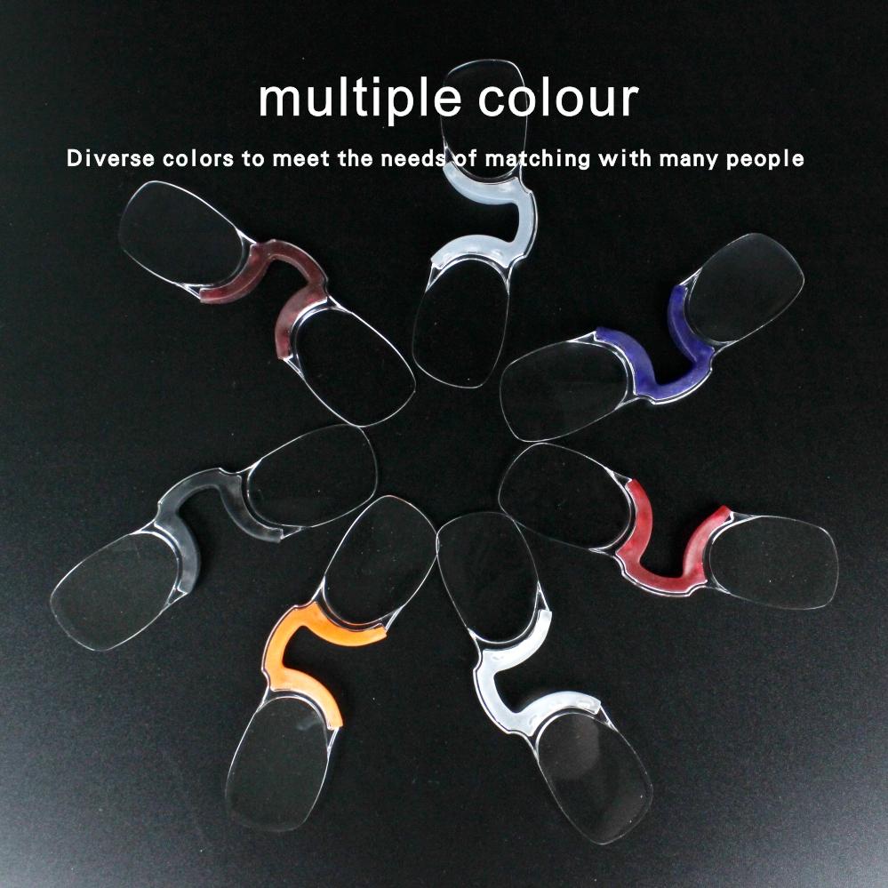 Rolipop Clip Nose Mini Mens Readers Reading Glasses For Women With Case Portable Rimless 1.0 1.5 2.0 2.5 3.0