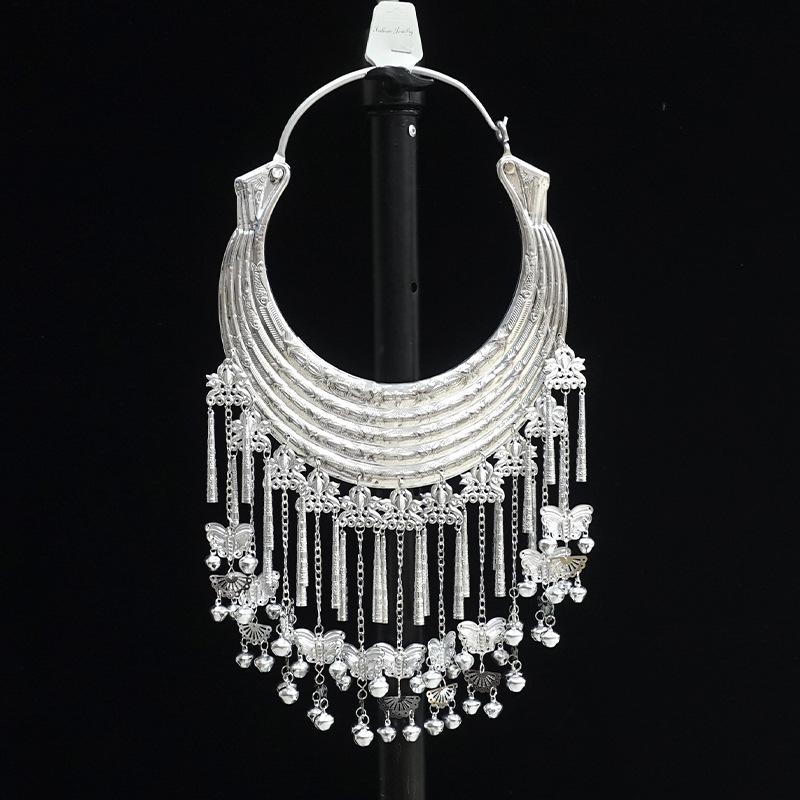 

Этническое колье-чокер из серебра Мяо для женщин - Ювелирные изделия и аксессуары