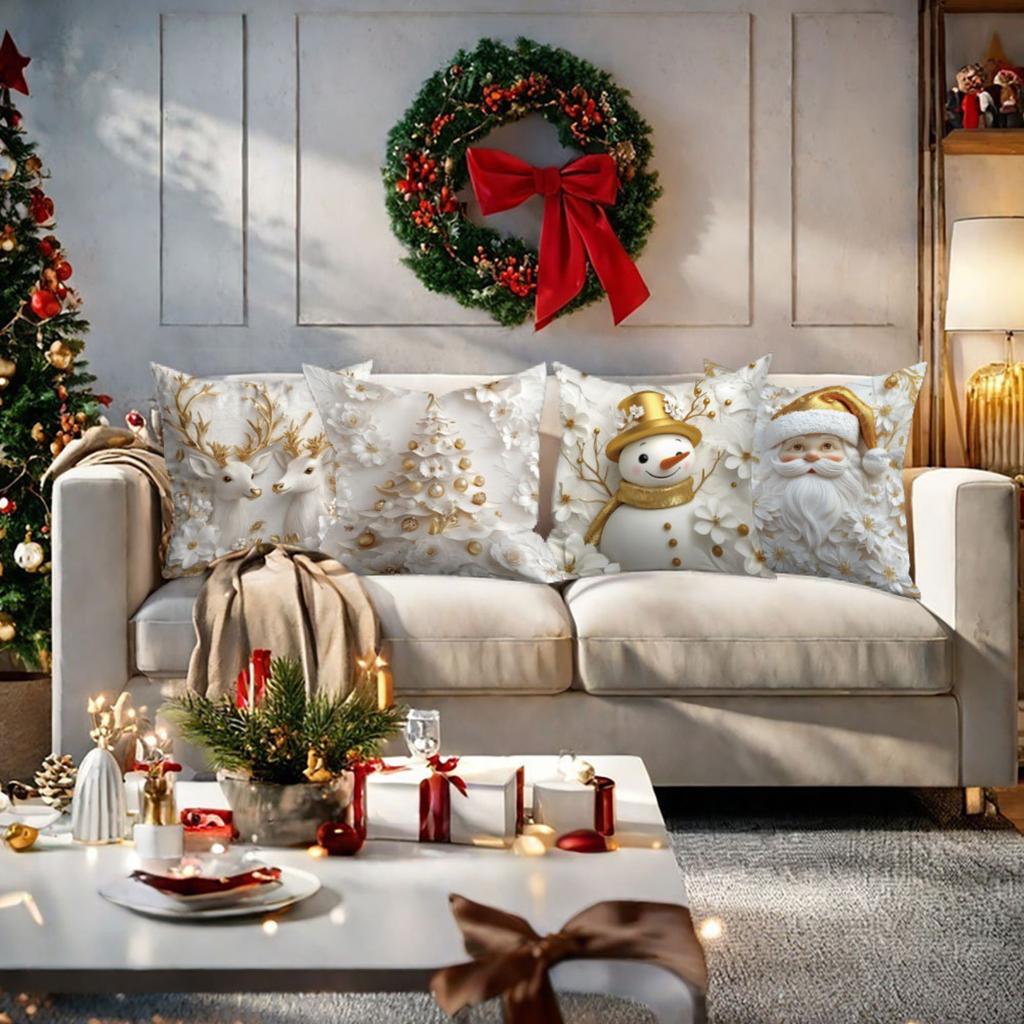 Weihnachten Kissenbezug Weihnachtsbaum Plüsch Kissenbezug Kissen