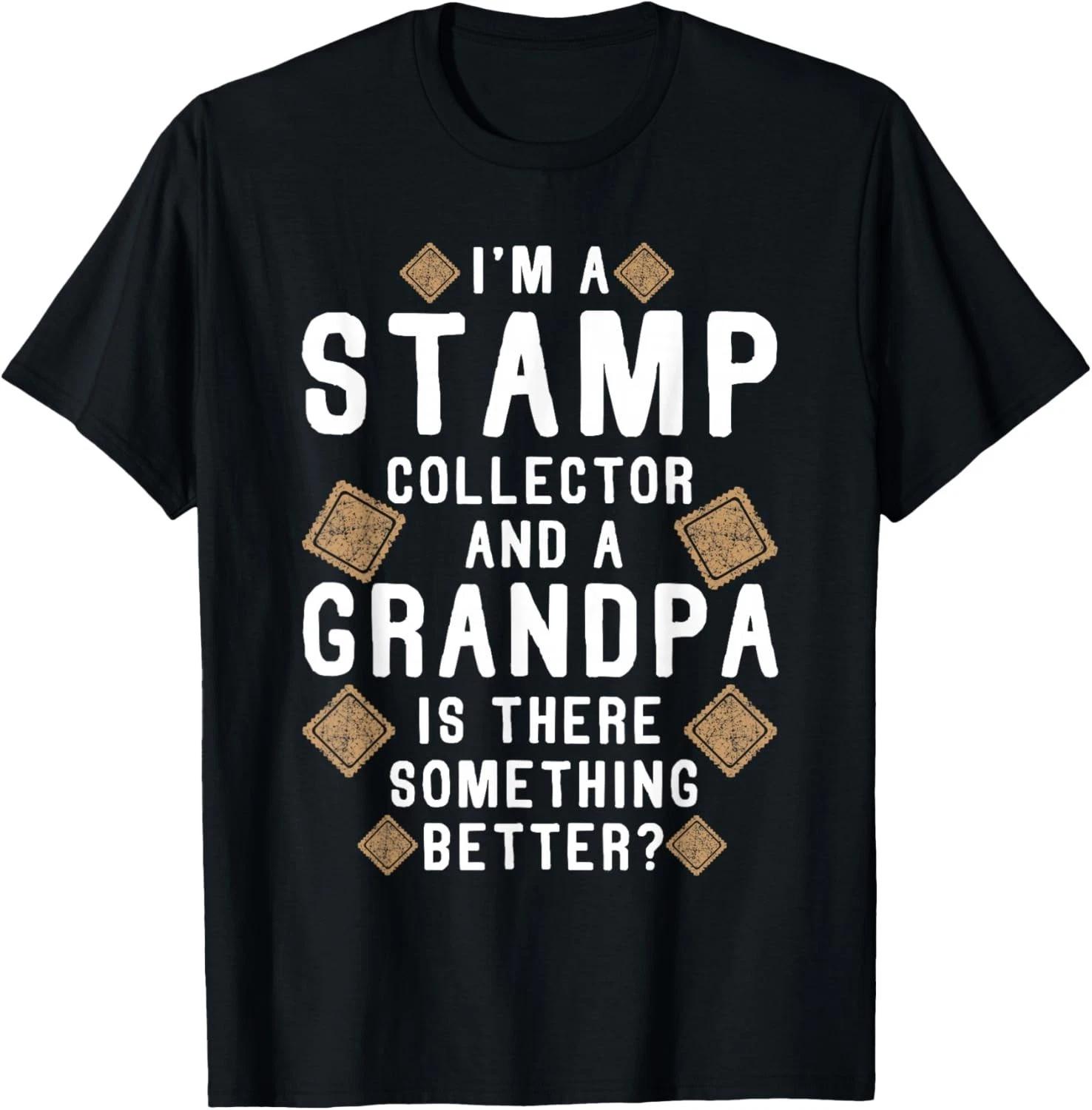 

Stamp Collector _ Grandpa Stamp Collecting Gift Unisex T-Shirt M