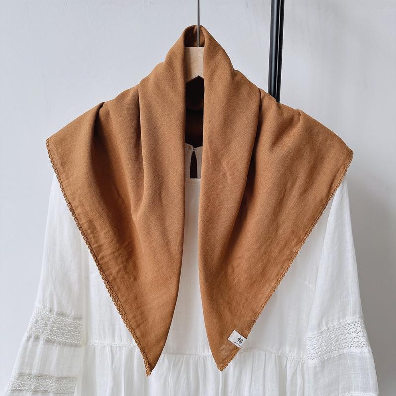 Solid Color Knitted Triangular Scarf Soft Multi-Functional Headscarf Coldproof Windproof Neck Warmer Autumn And Winter