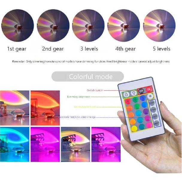 Angel Eyes Projection Night Light, 2024 New Colorful Crystal Lamp Sunset Table Lamp, Rainbow Decorative Atmosphere Light for Bedroom Living Room