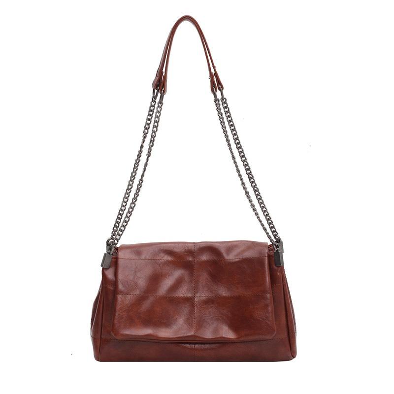 Summer large-capacity bag women's trendy fashion new retro chain bag simple shoulder messenger bag