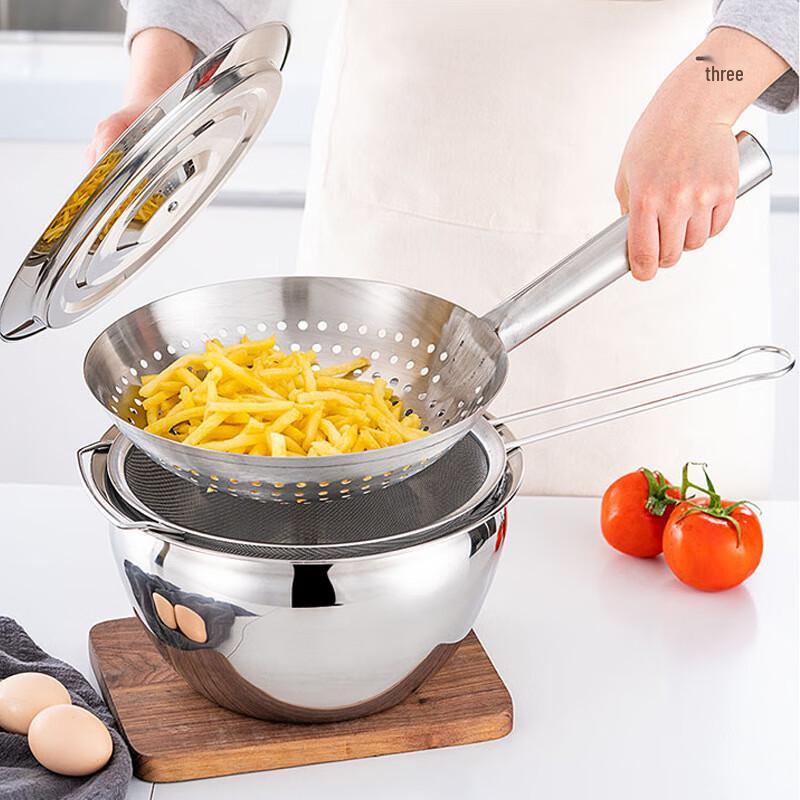 Zhìshì Stainless Steel Strainer & Skimmer Set