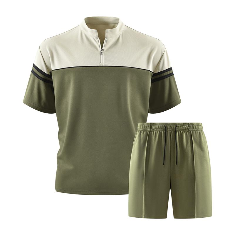 Men's Short Sleeved Set Versatile Casual Sports Two-piece Set