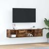 VidaXL TV Furniture 2 Pcs Smoked Oak 60x31x25.5 Cm Engineered Wood, TV Bench, Hi-fi Unit, Entertainment Center, Sideboard 861445