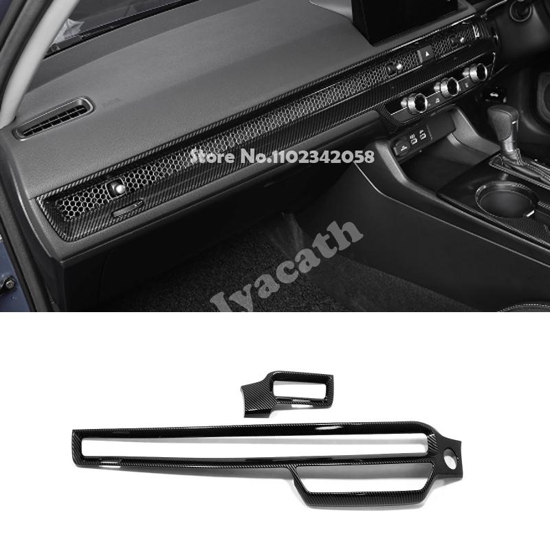 For Honda Civic 11th Gen   ABS Interior front dashboard Air Condition Switch Outlet Frame Central Control Strip trim