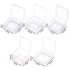 1Pcs Transparent Plastic Beads Storage Box Small Items Crafts Hardware Storage Square Container Case Jewelry Organizer Case