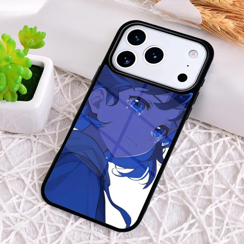 Sad Girl Japanese Anime Shockproof Phone Case for iPhone 17 Air 16e 15 11 12 14 13 Pro Max Cover Coque