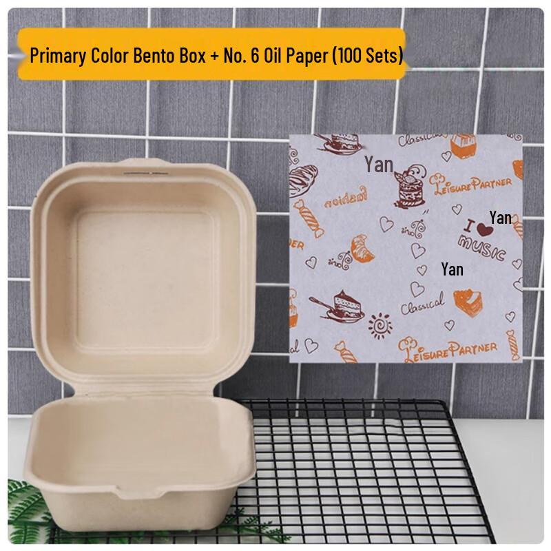 Pulp Burger and Bento Boxes with Oil Paper
