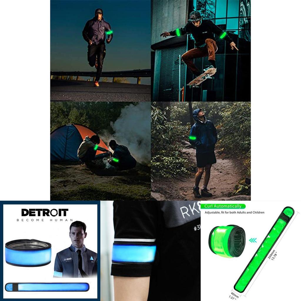 Pulseras LED Luminosas Vibrantes Para Deportes al Aire Libre, Seguridad y Diversión en Eventos Nocturnos