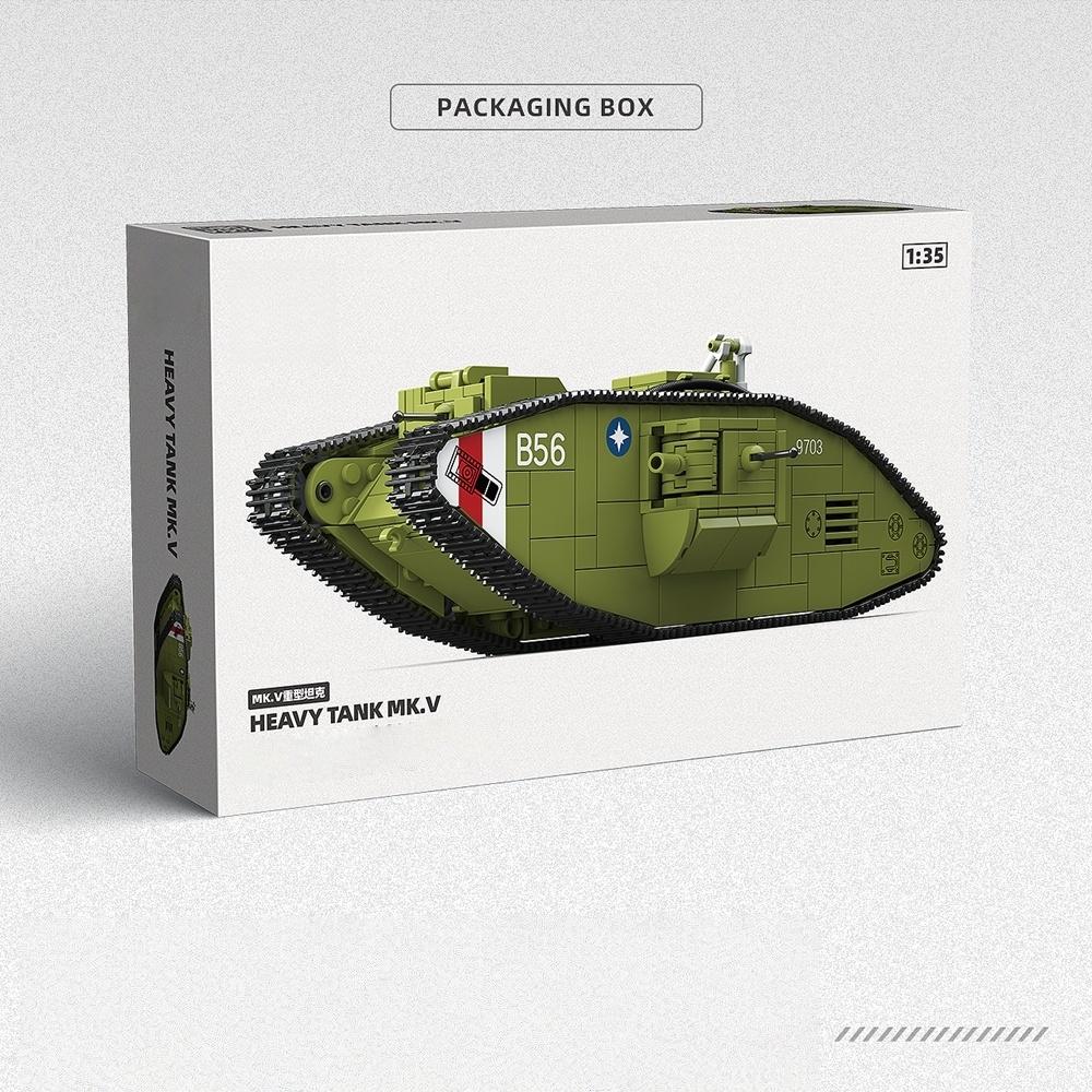 Mark MK.V tank [1:35] Building Blocks Bricks Tank Set Gifts DIY Toy Creative Toys Building Block Toy Collection Model Xmas Gift