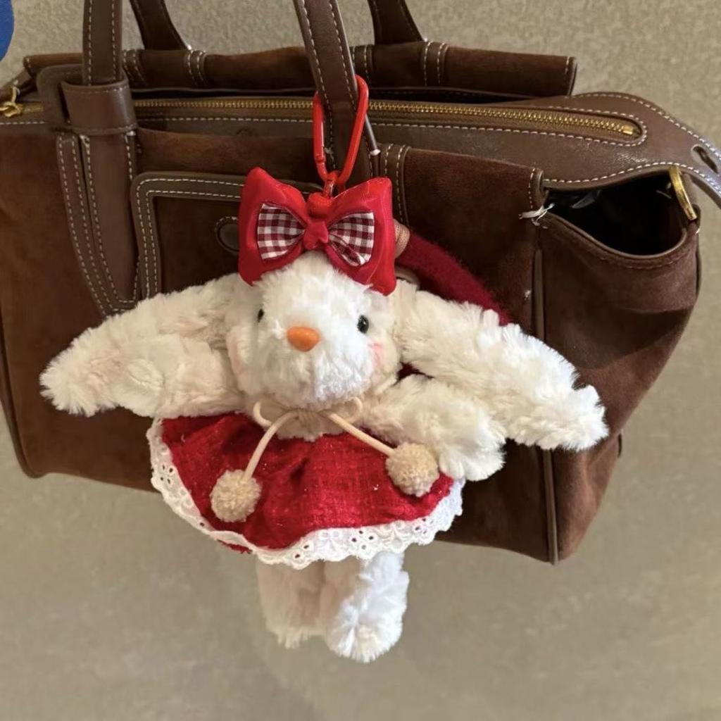 Cute Lop-eared Rabbit Plush Pendant Rabbit Doll Keychain Bag Pendant Doll Birthday Gift Toy