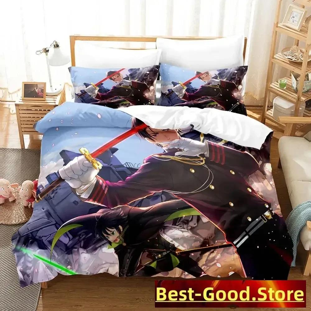 

Seraph Of The End Bedding Set Duvet Cover Sheet Printed Bed Set Pillowcase Bed Full Queen King Size Comforter Bedroom 70x133cm 2pcs